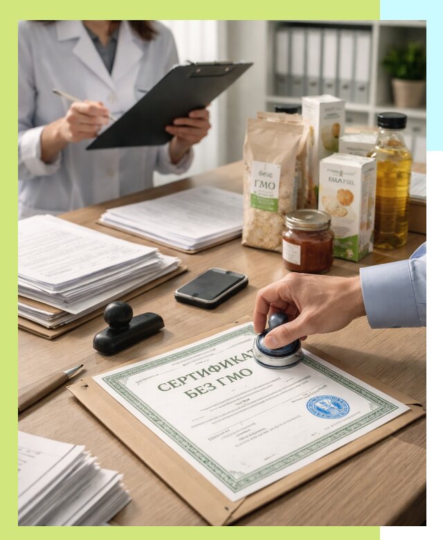 Получение сертификата Без ГМО для продукции в Вязниках