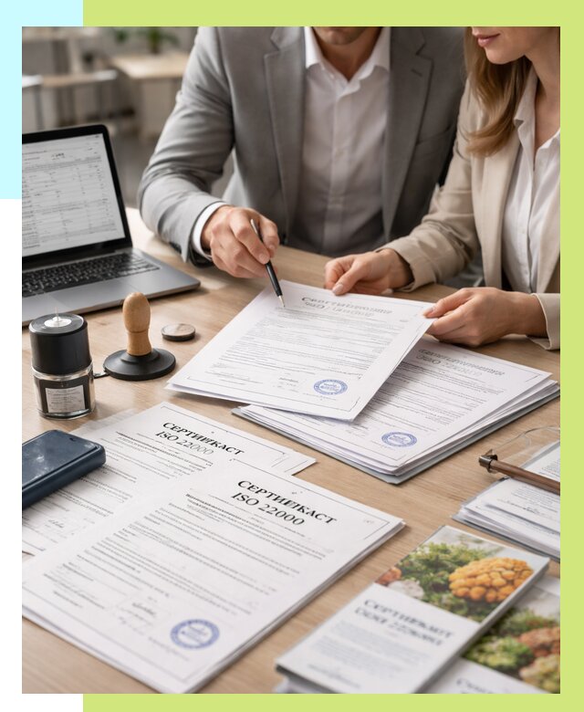 Сертификат ISO 22000 в Вязниках от 42732 р. под ключ | Алешин-Взн